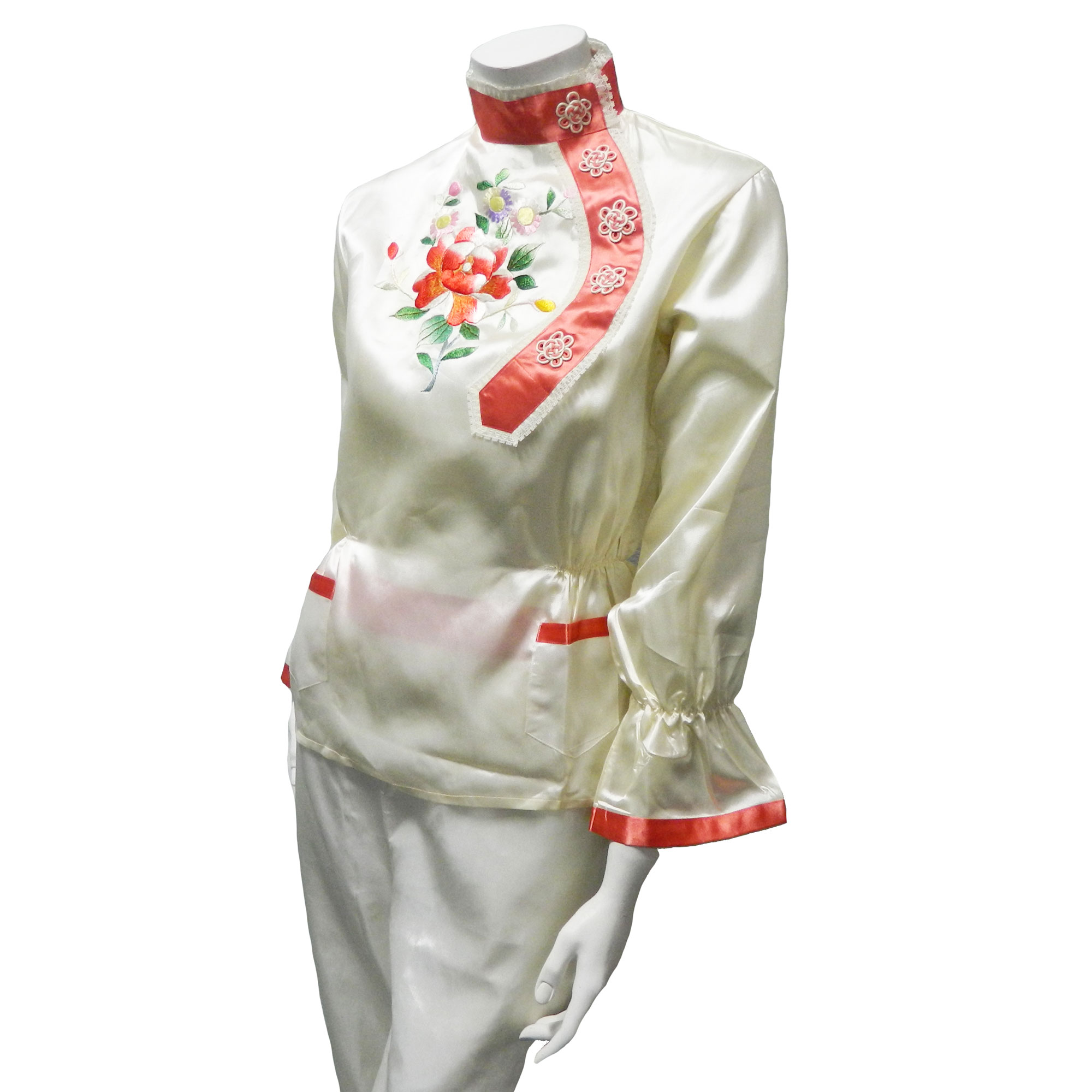 Satin Chinese loungewear suit