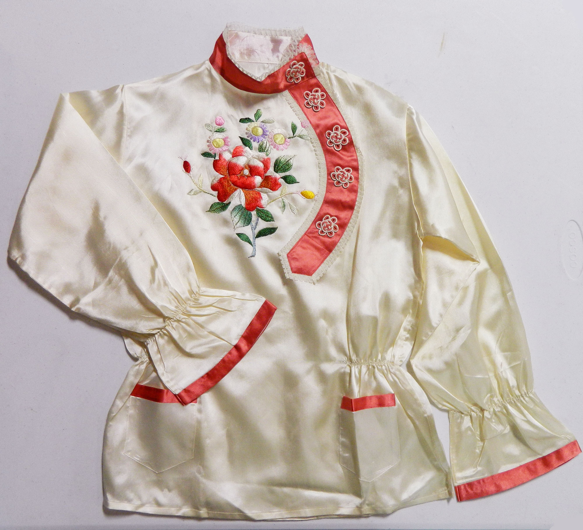 Satin Chinese loungewear suit