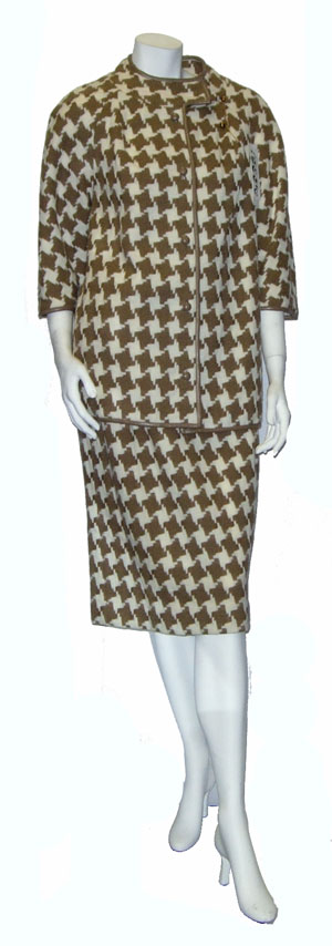 1960's mod houndstooth wool suit