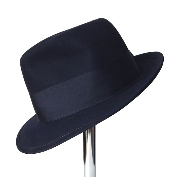 1950's navy blue fedora