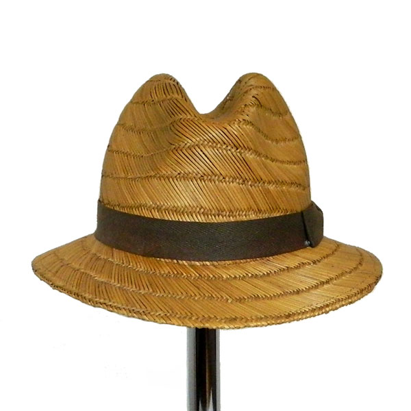 Vintage Straw Trilby Hat