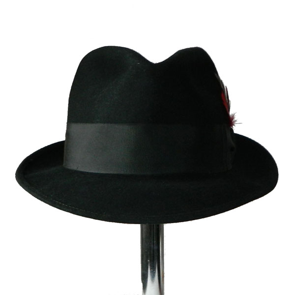 Vintage Black Fedora Hat