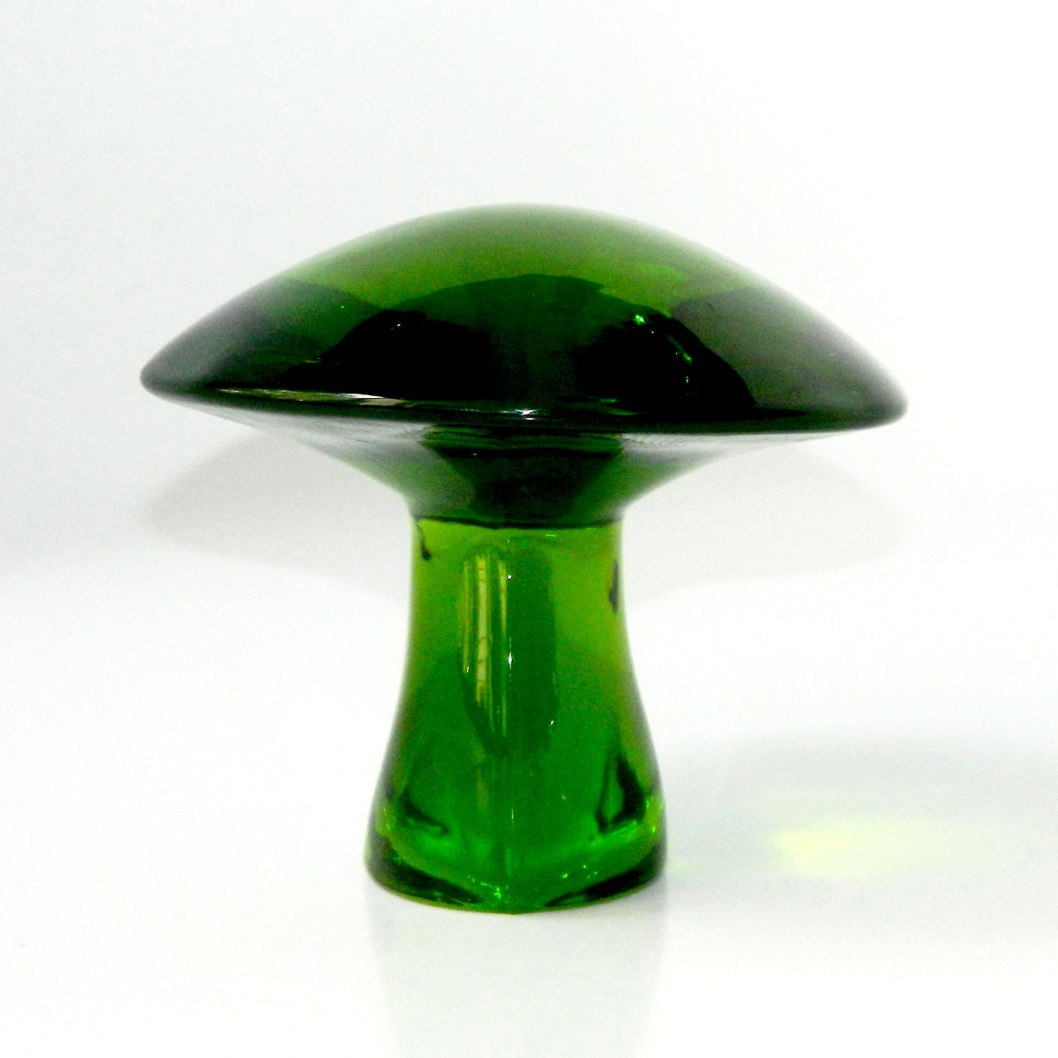 Viking green glass mushroom