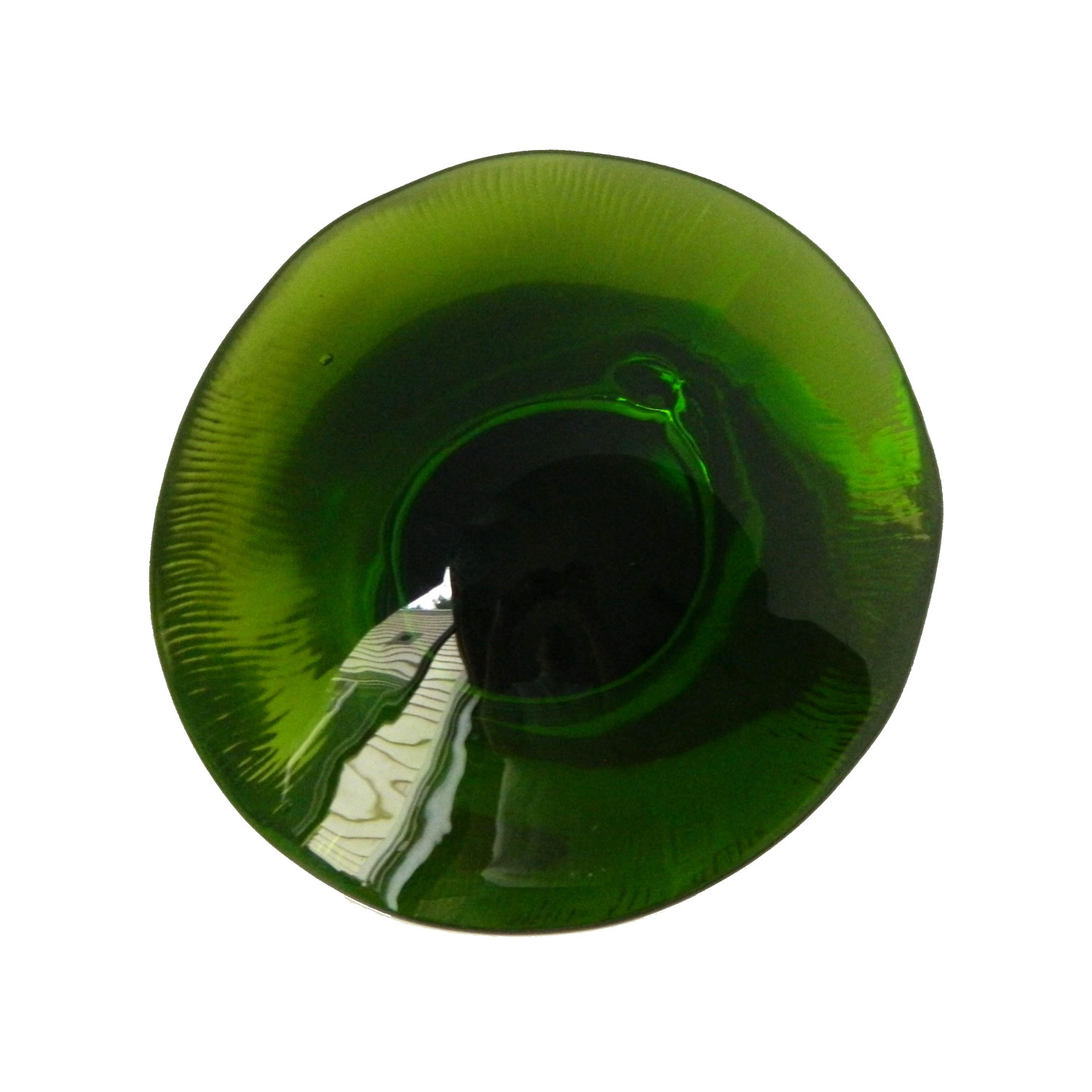 Viking green glass mushroom