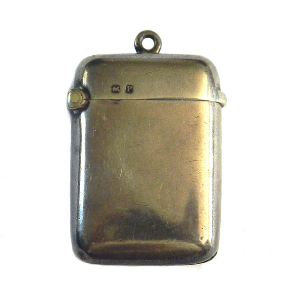 Antique sterling silver match safe