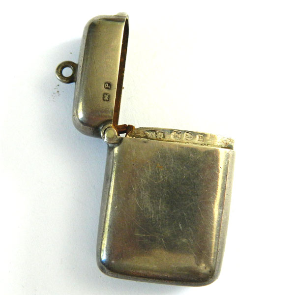 Antique sterling silver match safe