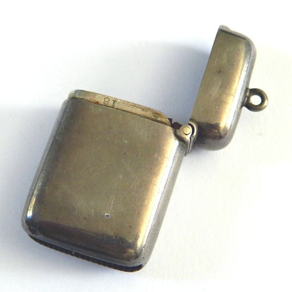 Antique sterling silver match safe