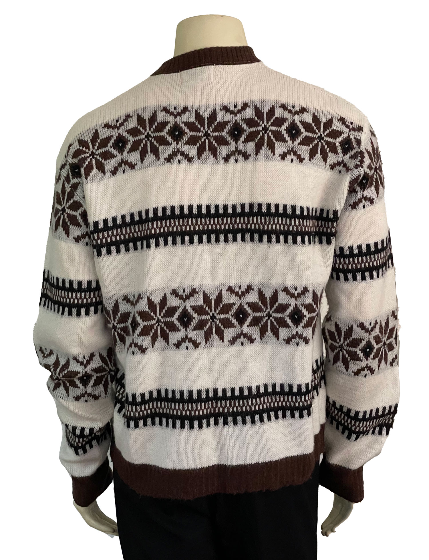1960s Nordic zipper cardigan sweater