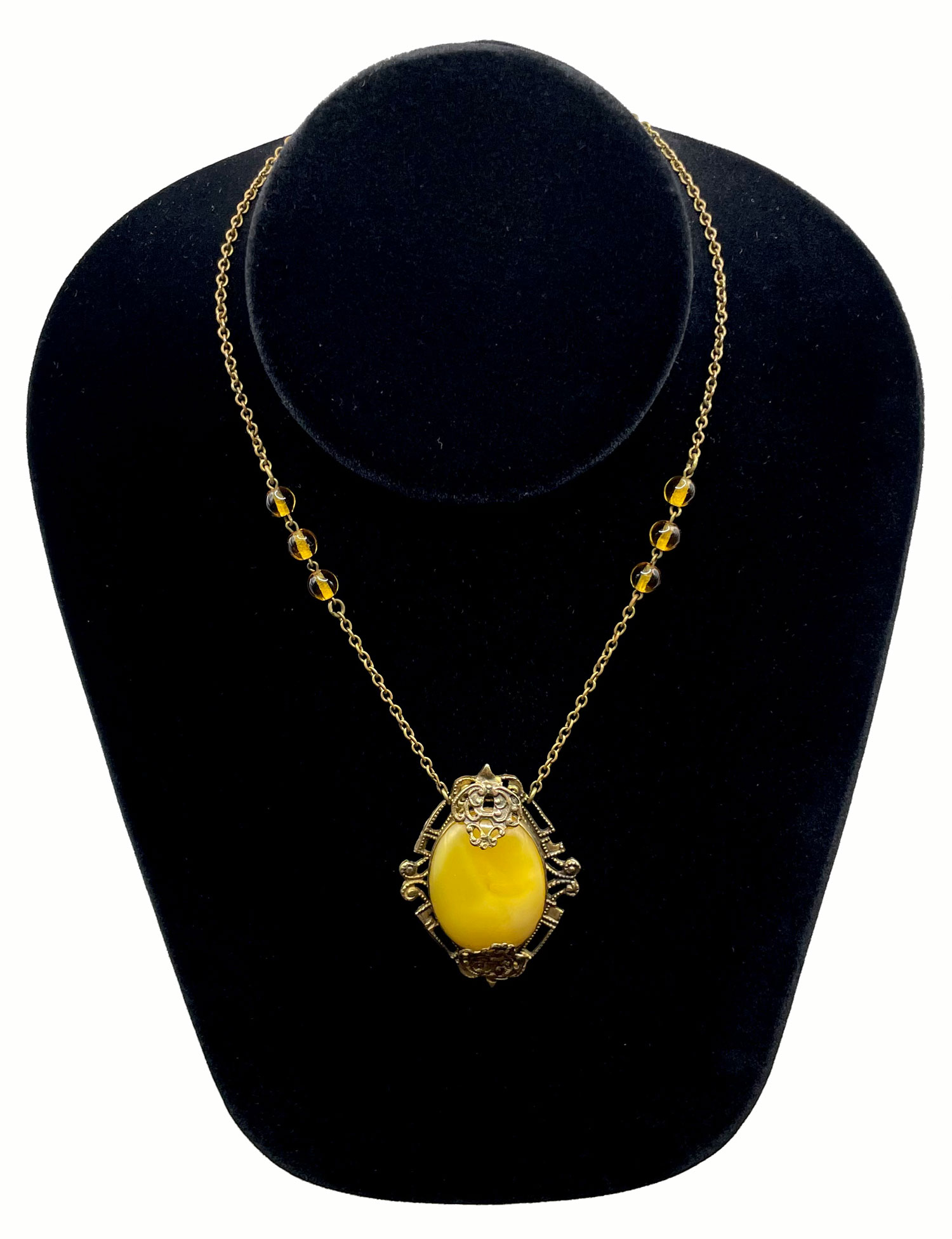 Antique Czechoslovakian pendant necklace