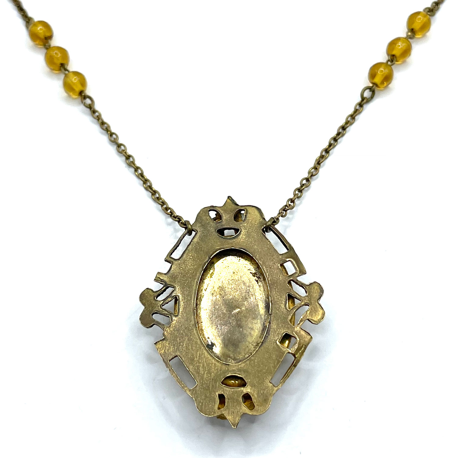 Antique Czechoslovakian pendant necklace
