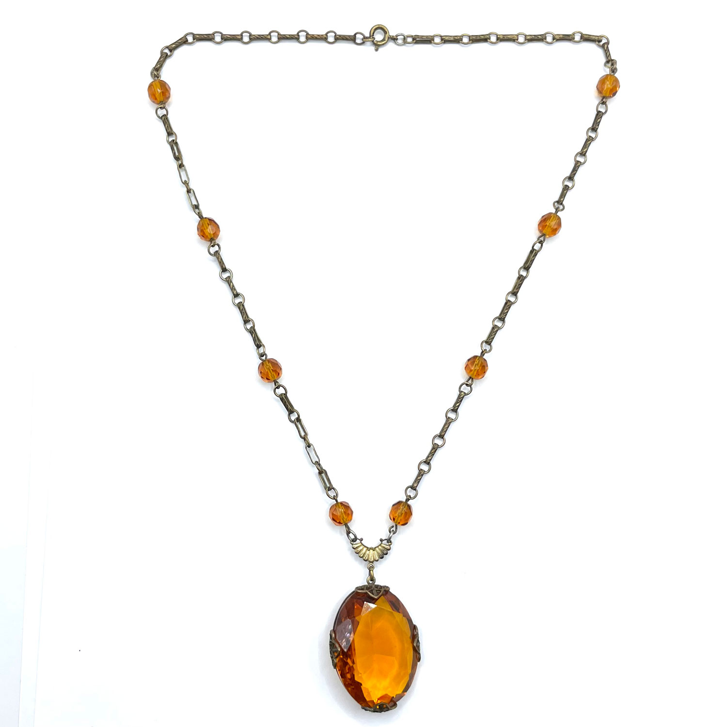 1930s Czech pendant necklace