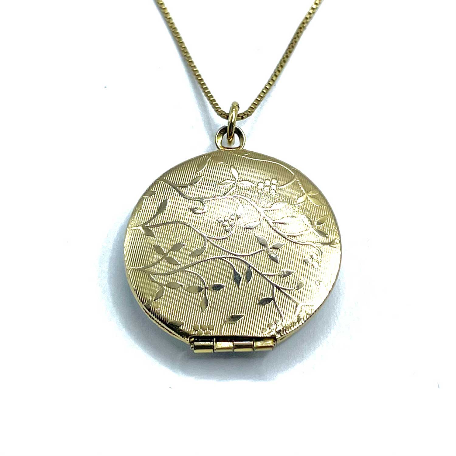 Vintage enameled locket necklace