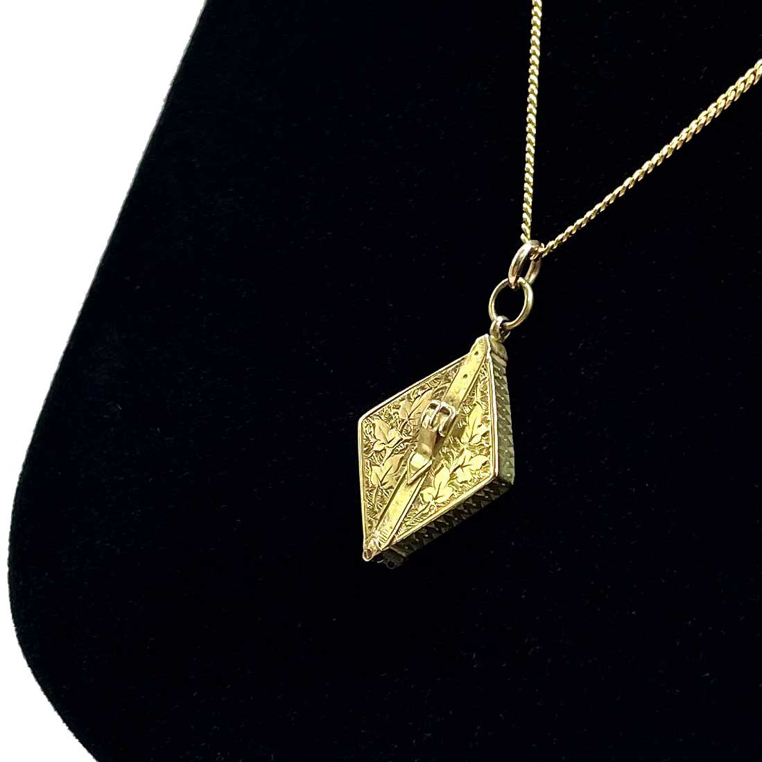 Antique Belt Buckle Locket Pendant