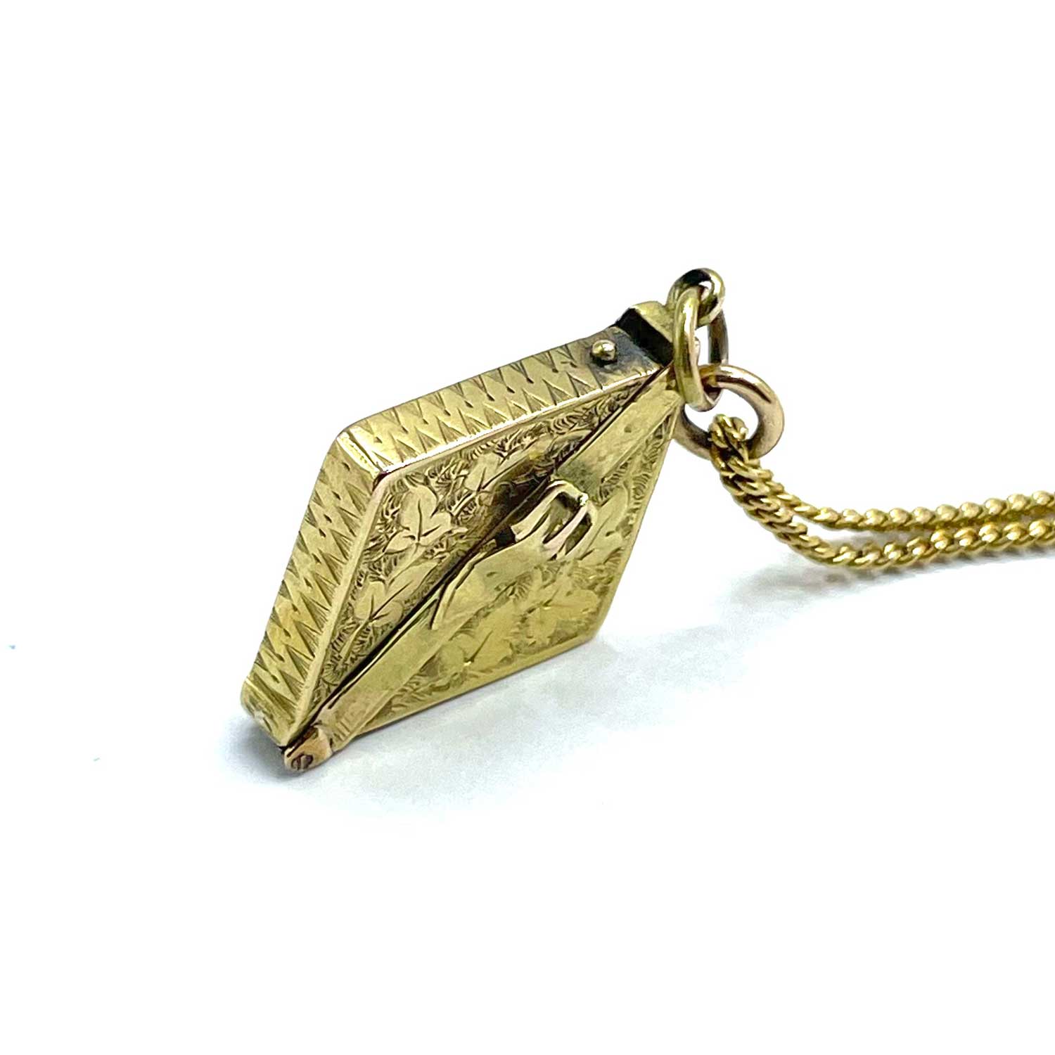 Antique Belt Buckle Locket Pendant