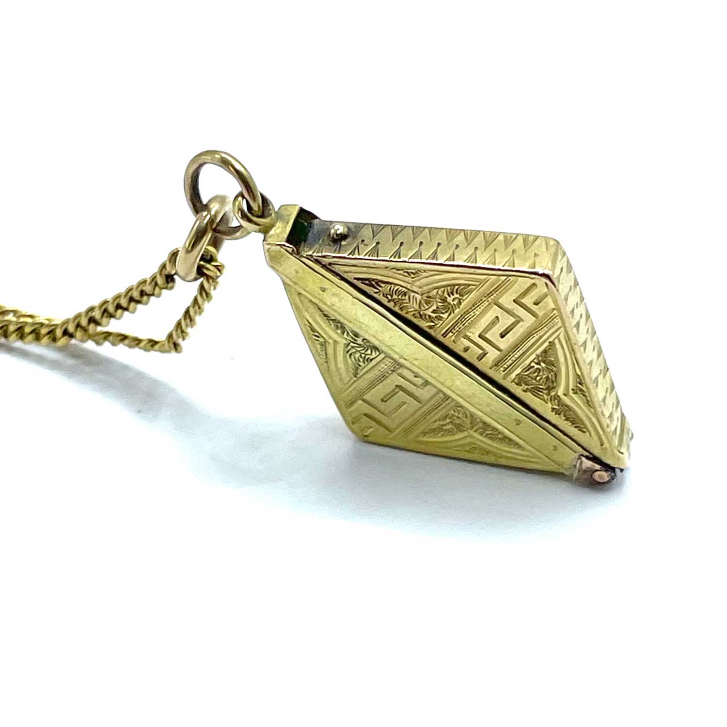 Antique Belt Buckle Locket Pendant