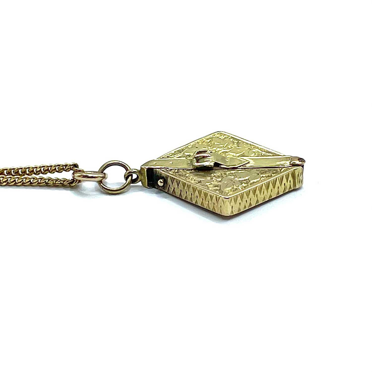 Antique Belt Buckle Locket Pendant