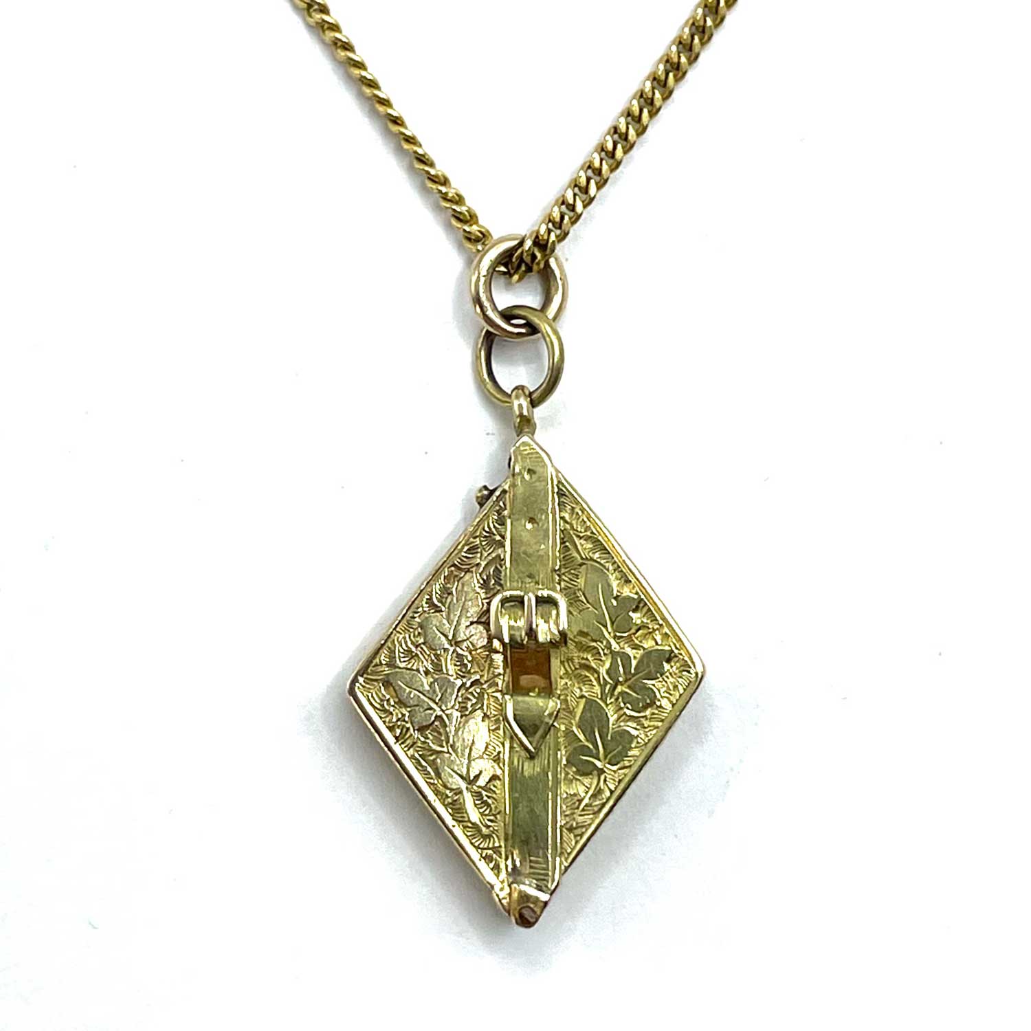 Antique Belt Buckle Locket Pendant