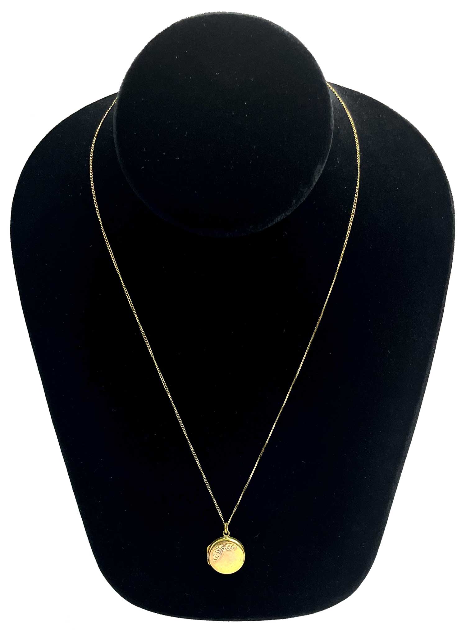 Antique locket pendant necklace