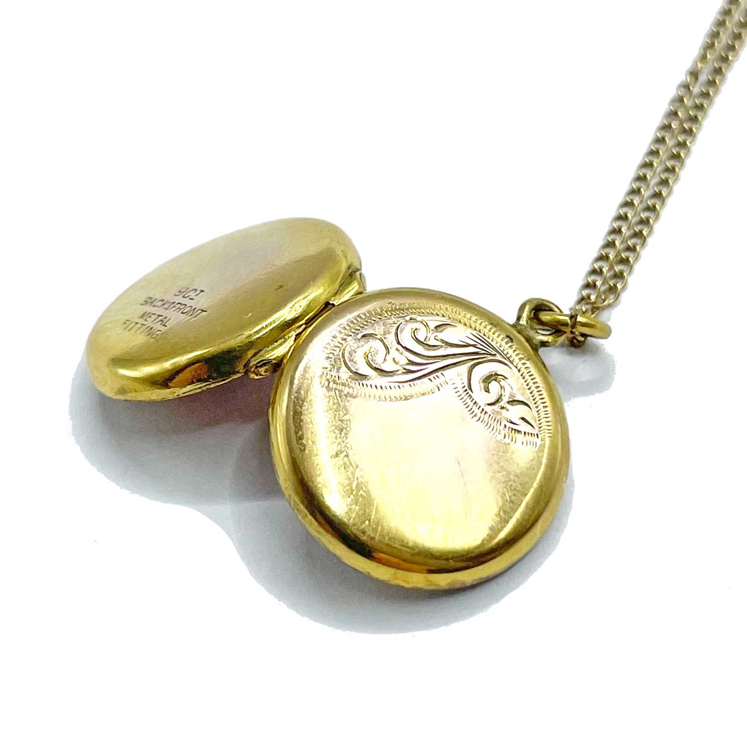 Antique locket pendant necklace