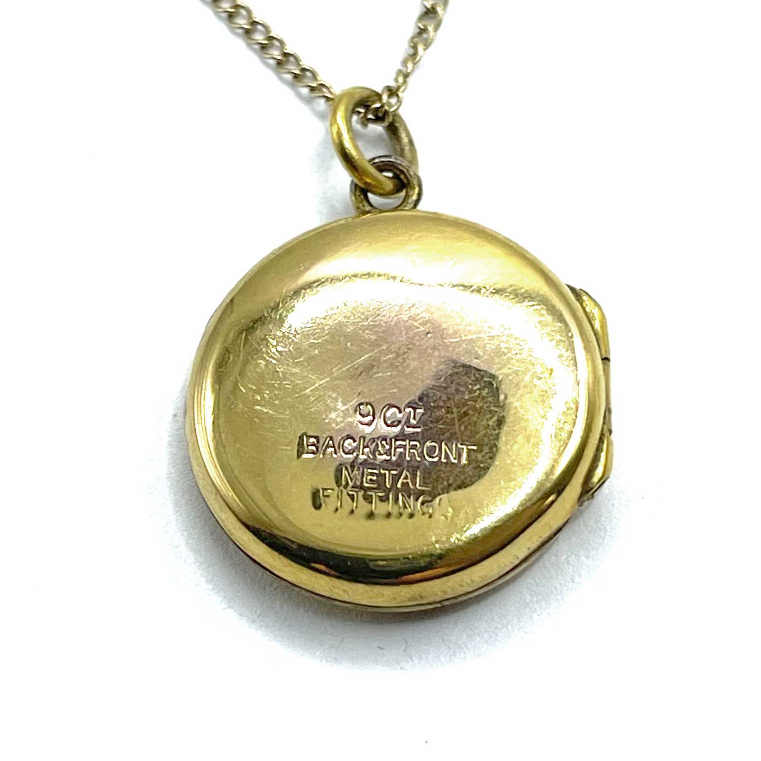 Antique locket pendant necklace