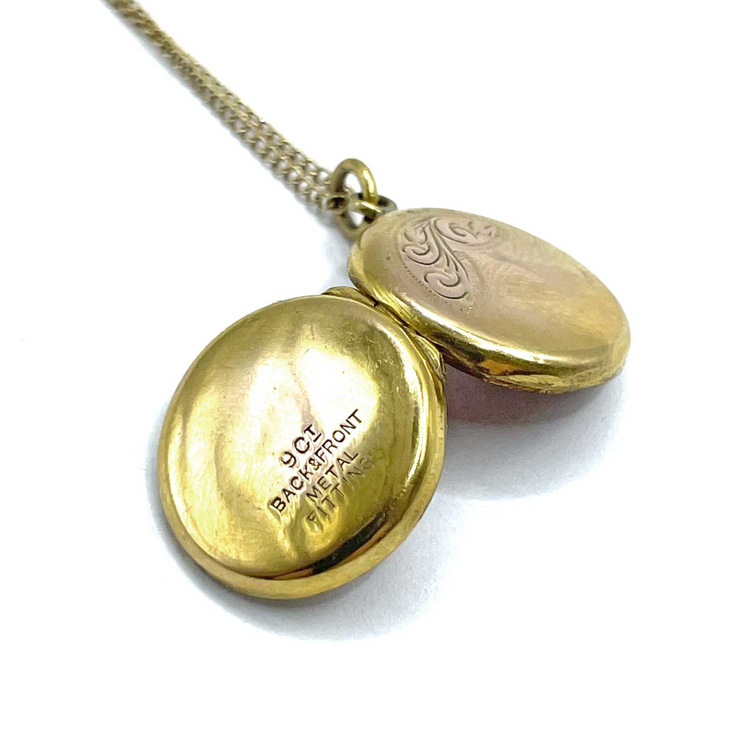 Antique locket pendant necklace