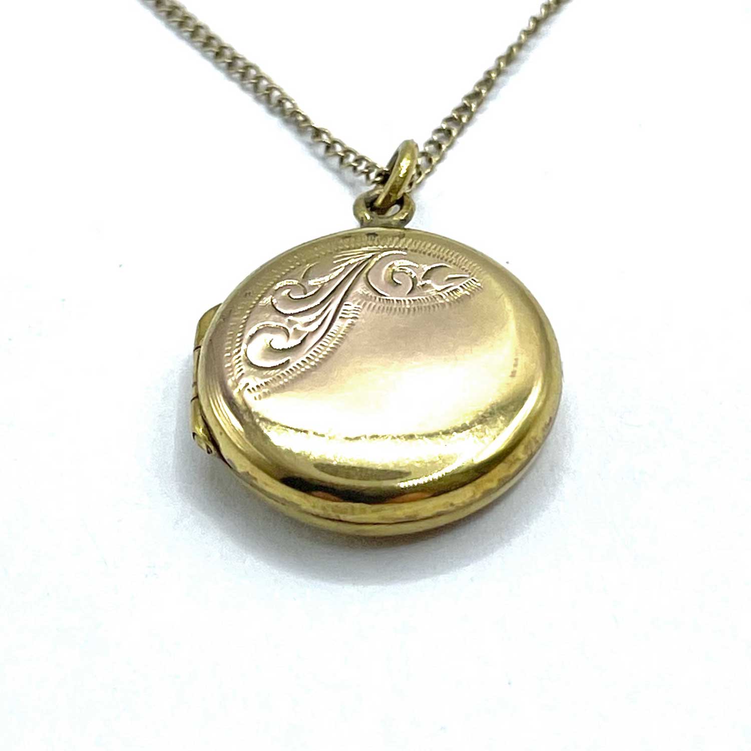 Antique locket pendant necklace
