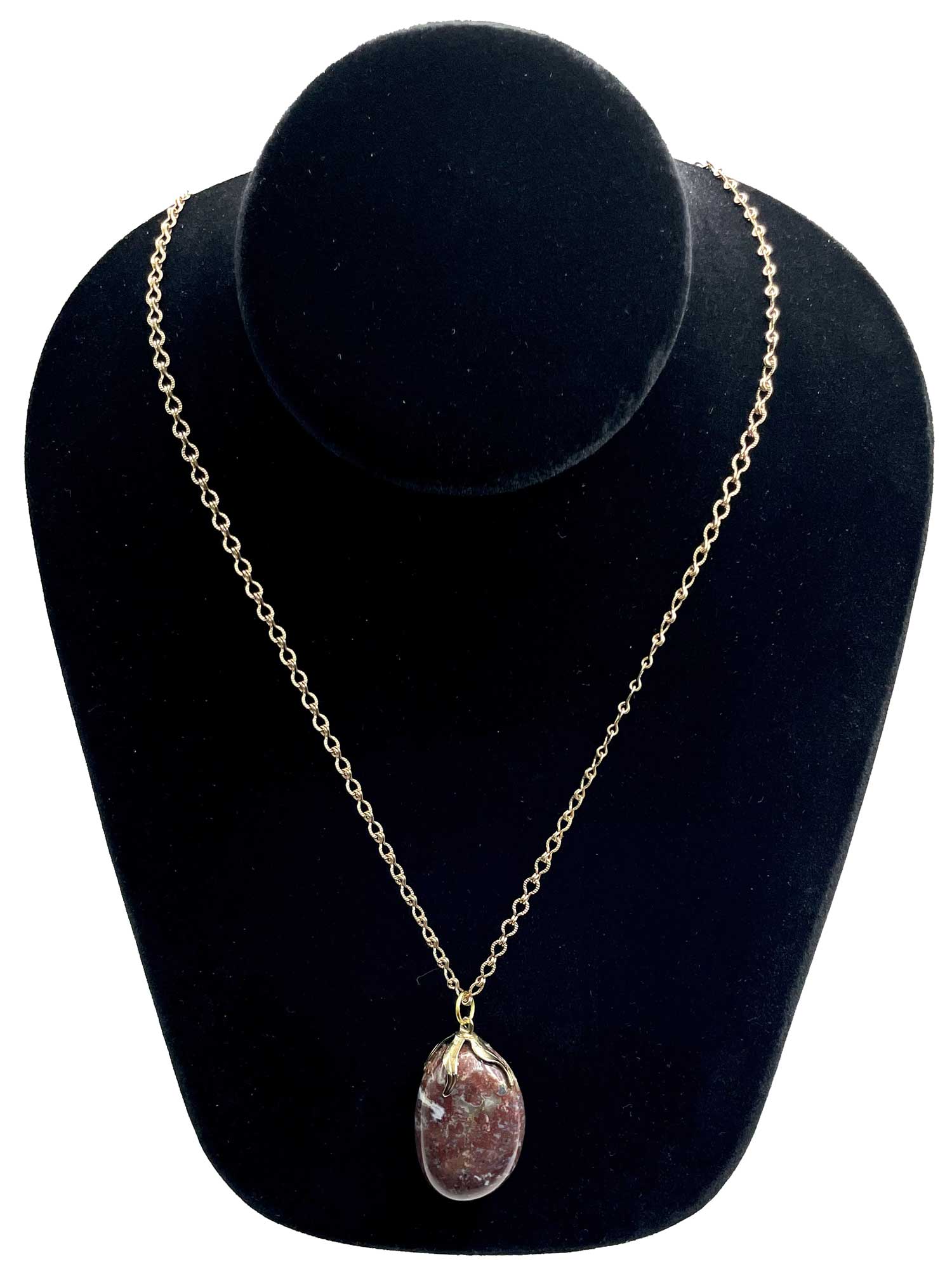 Polished Stone Pendant Necklace