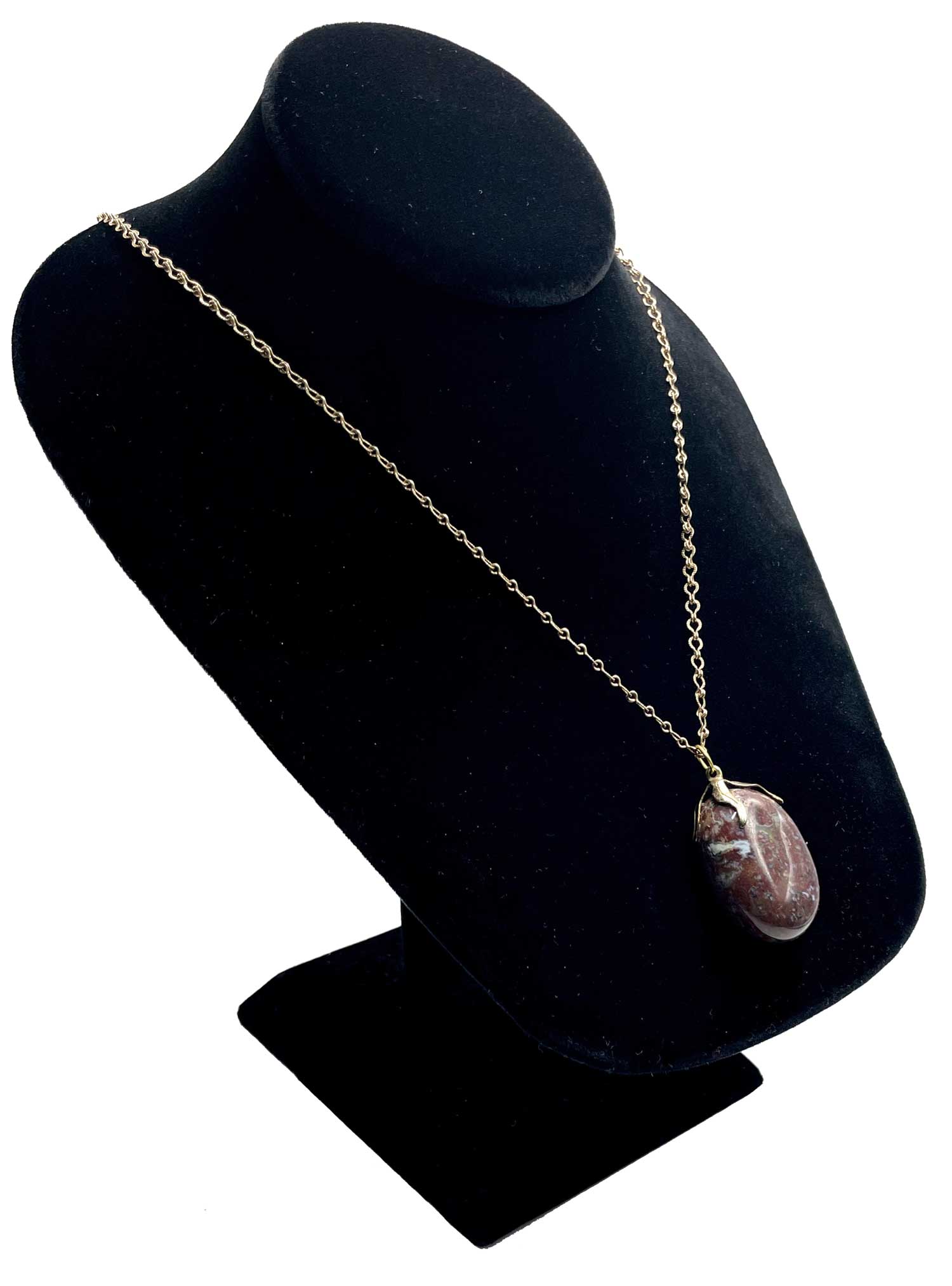 Polished Stone Pendant Necklace
