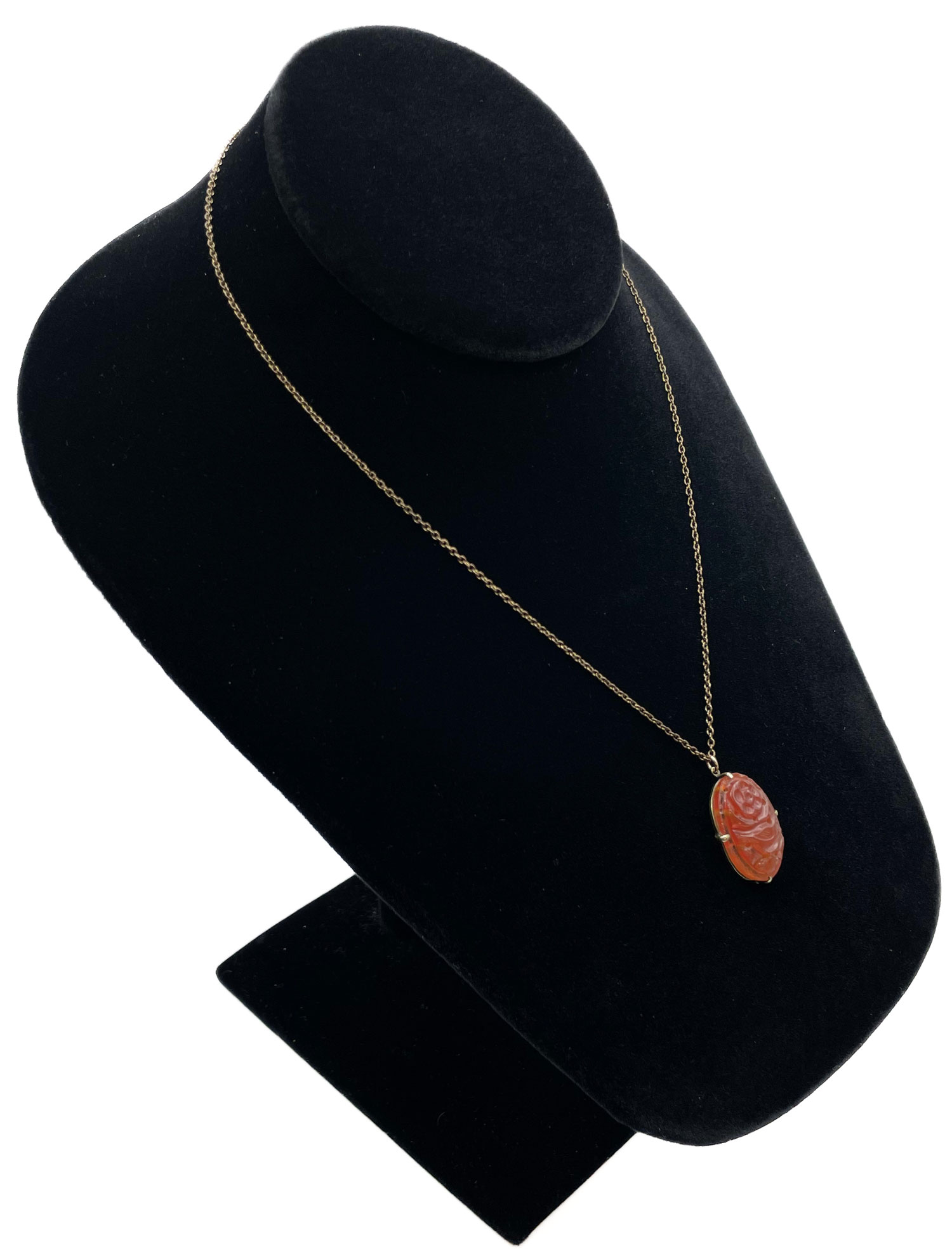 Carnelian pendant necklace