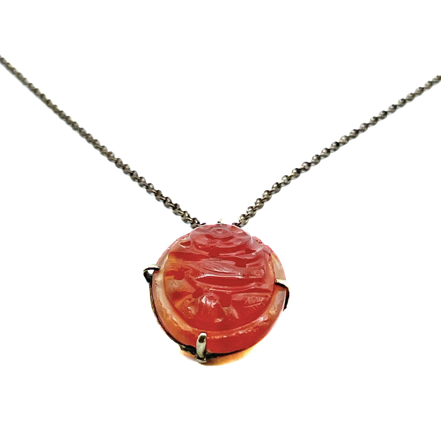 Carnelian pendant necklace