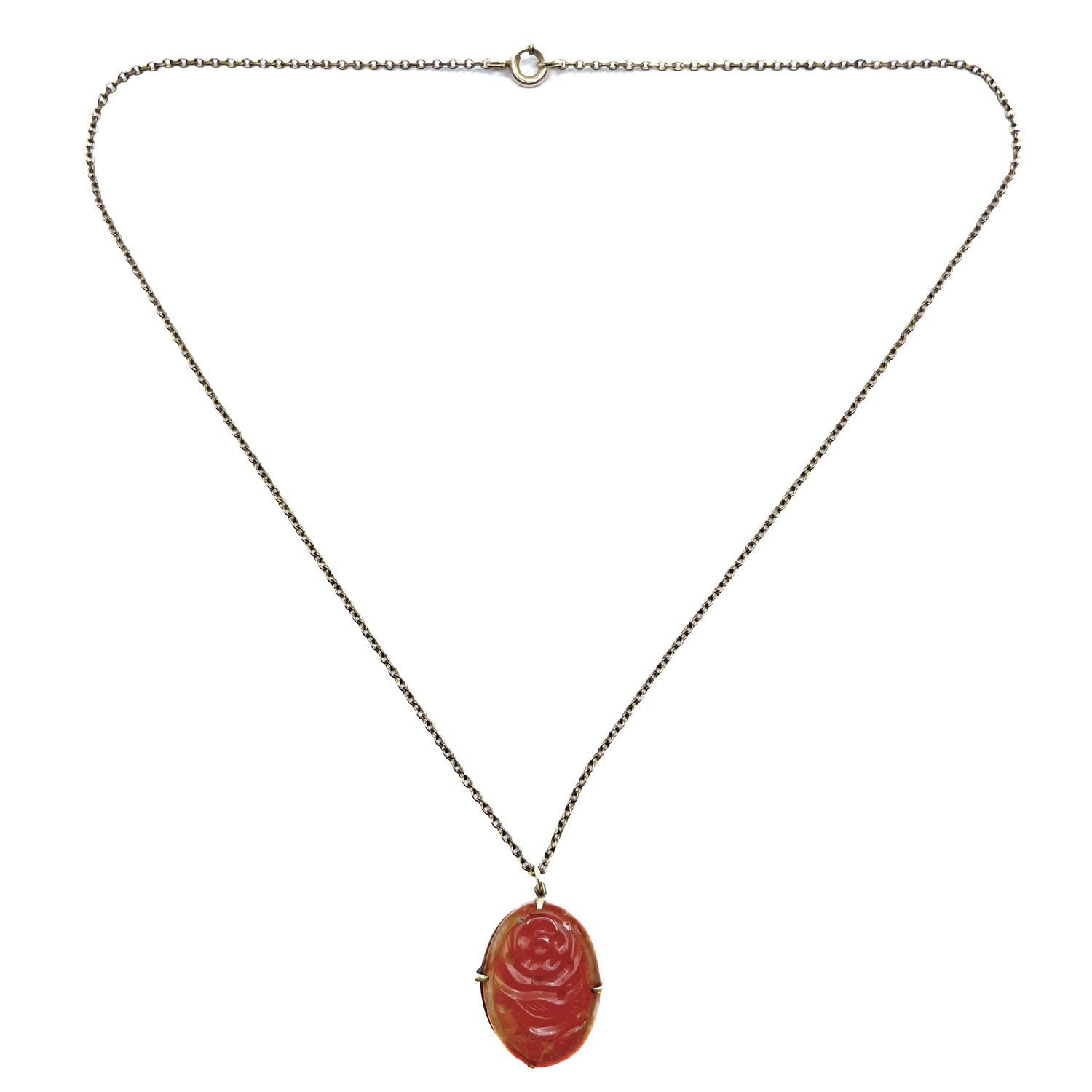 Carnelian pendant necklace