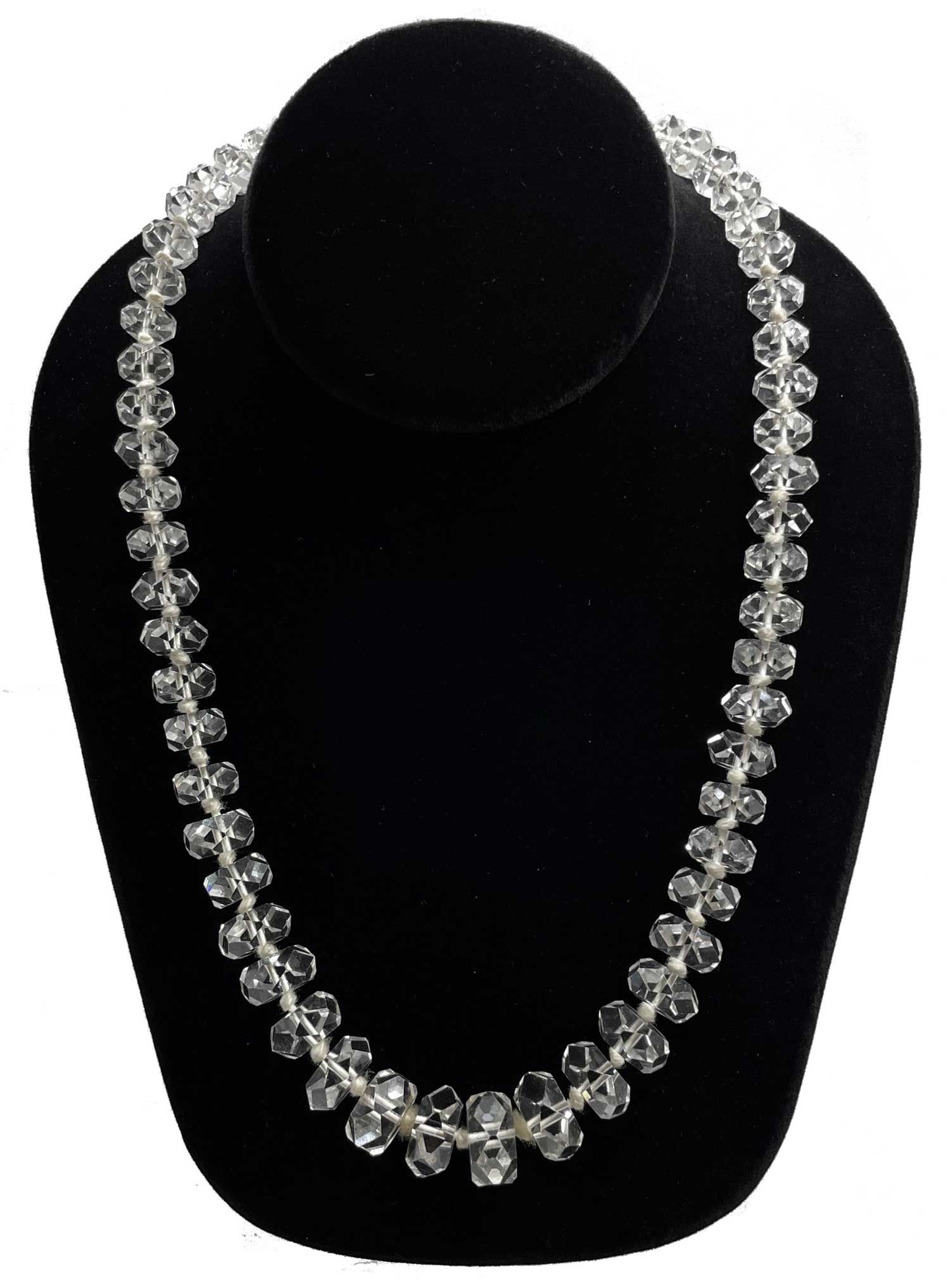 Long crystal necklace