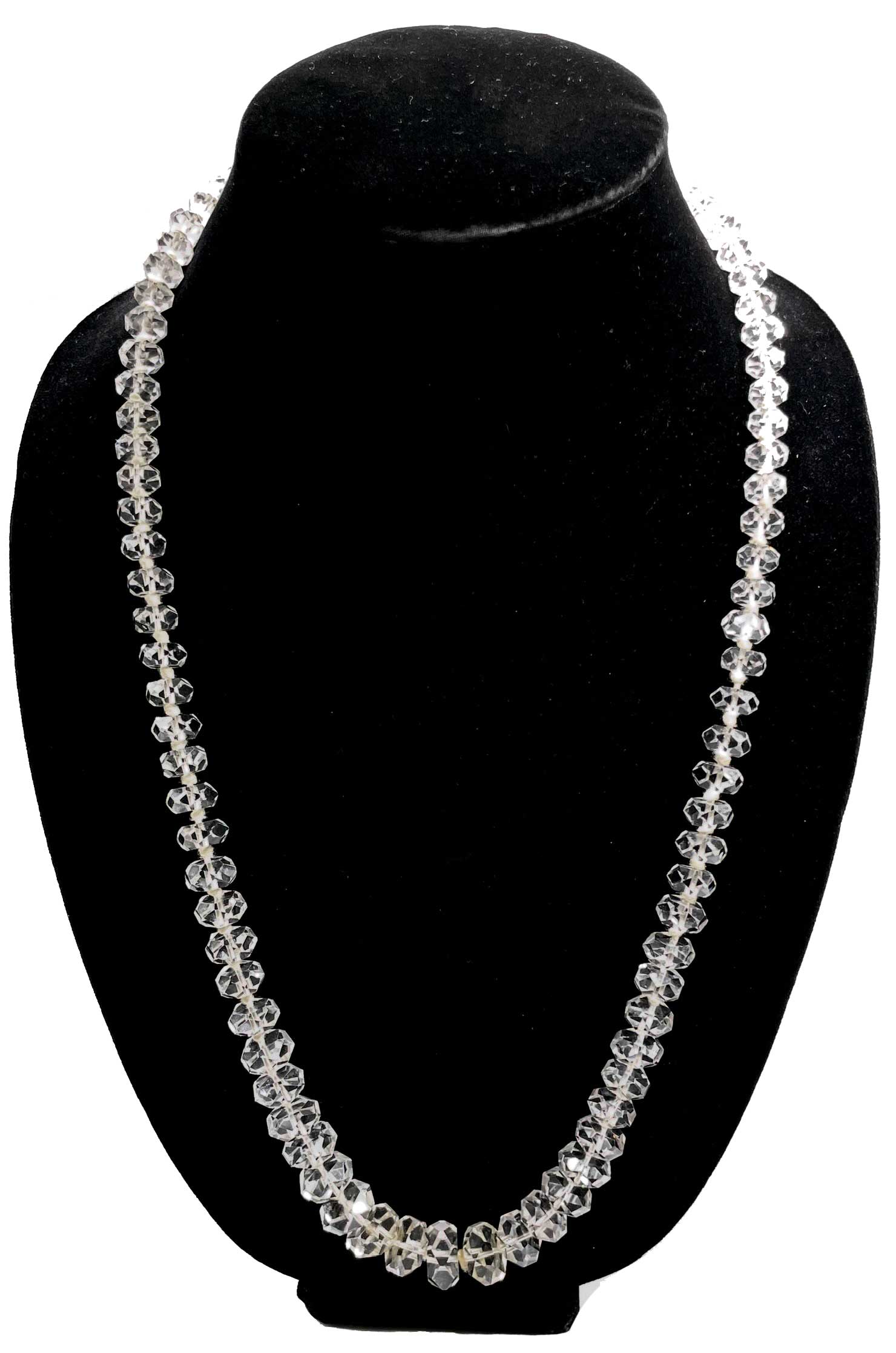 Long crystal necklace