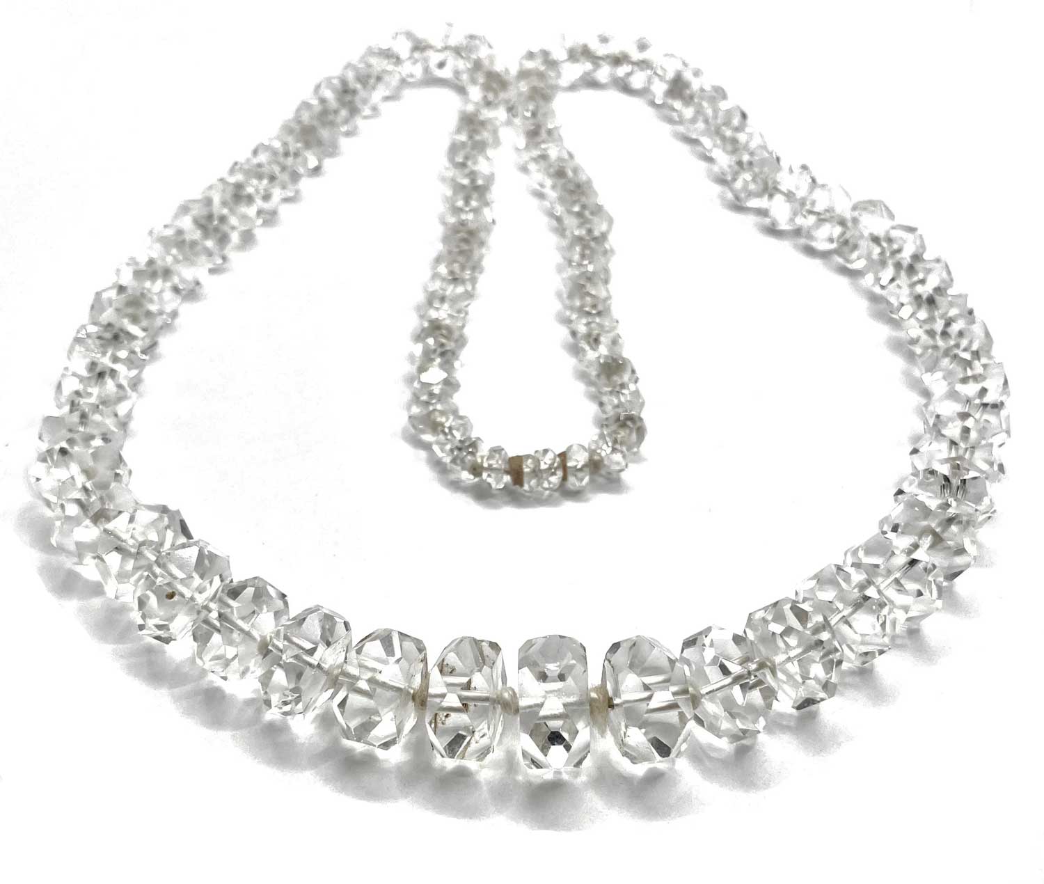 Long crystal necklace