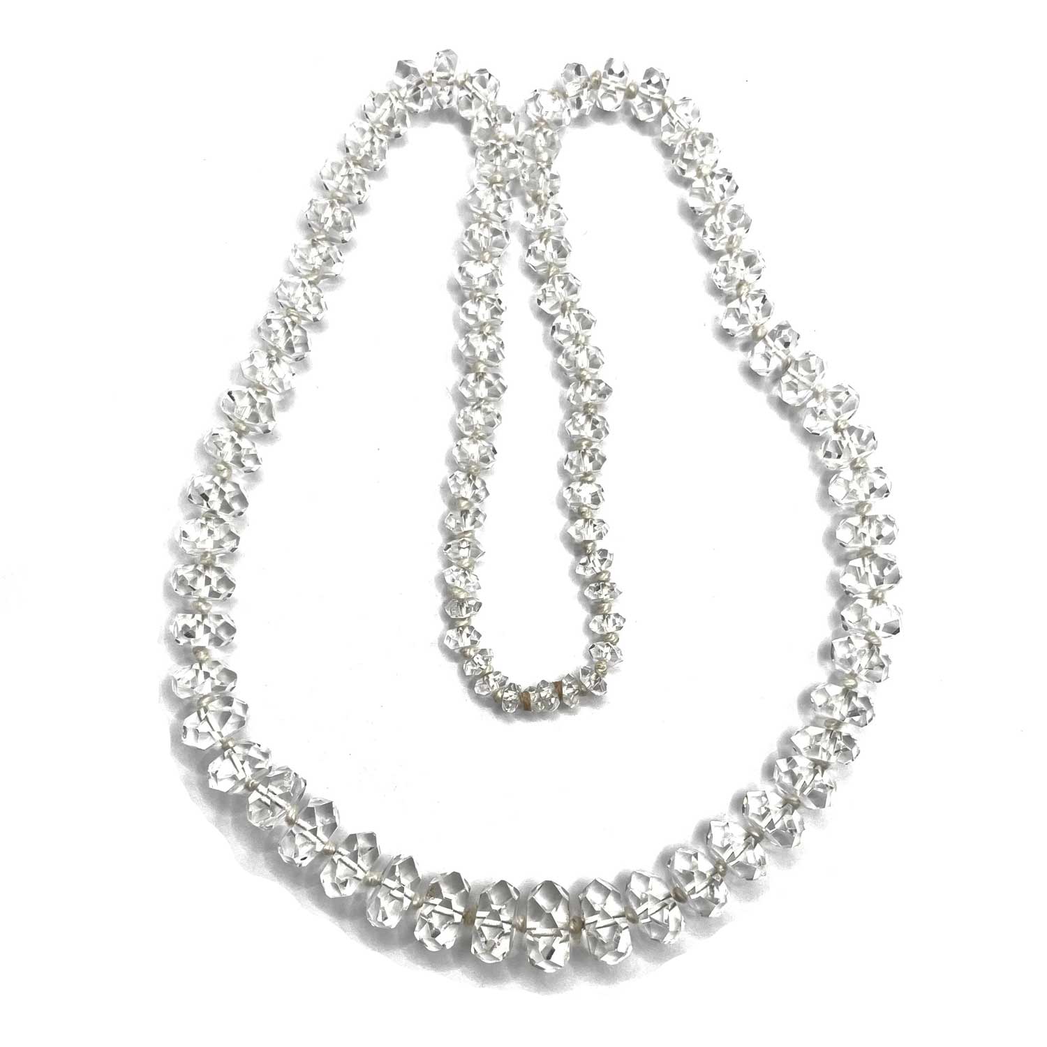 Long crystal necklace