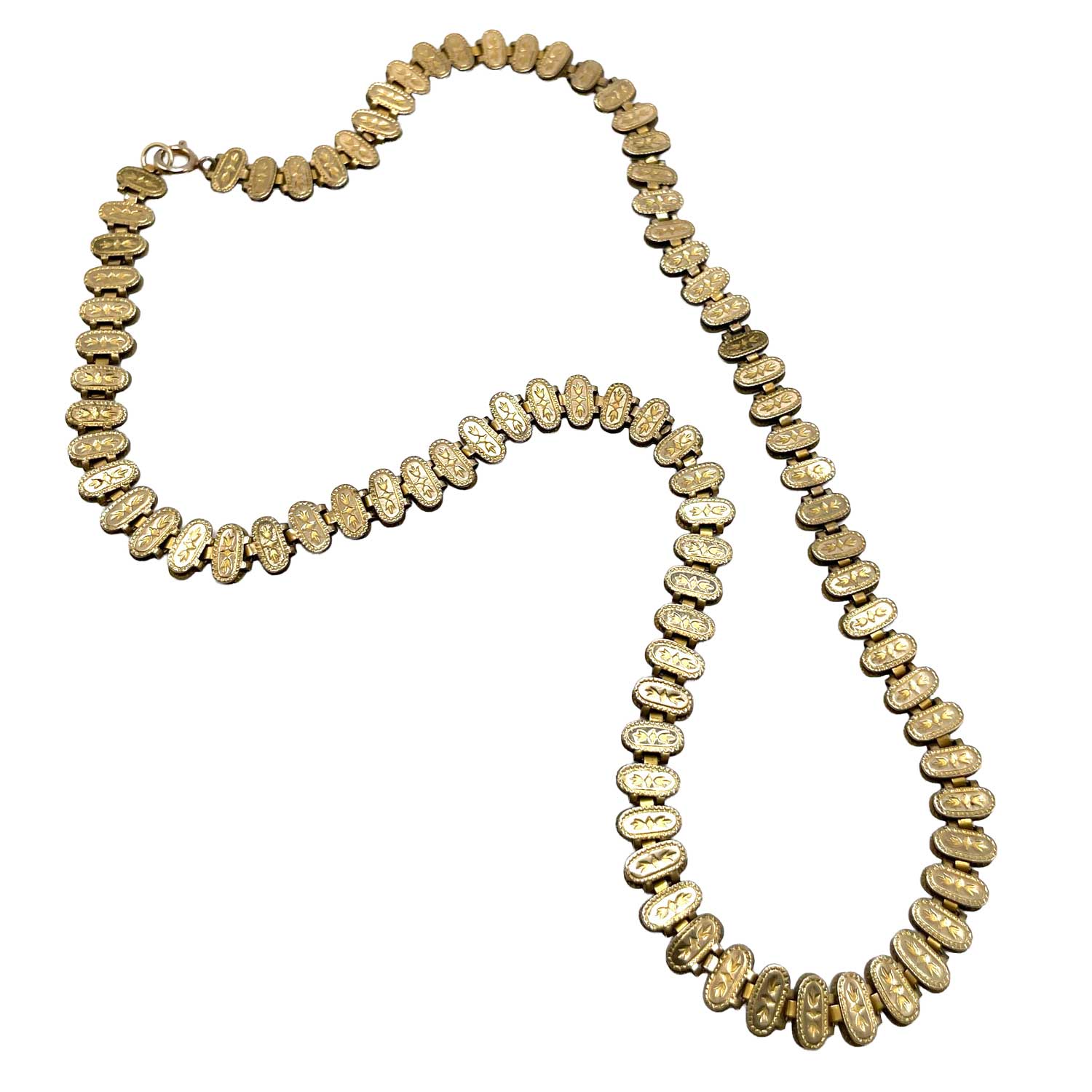 Antique Gold Filled Book Chain necklace