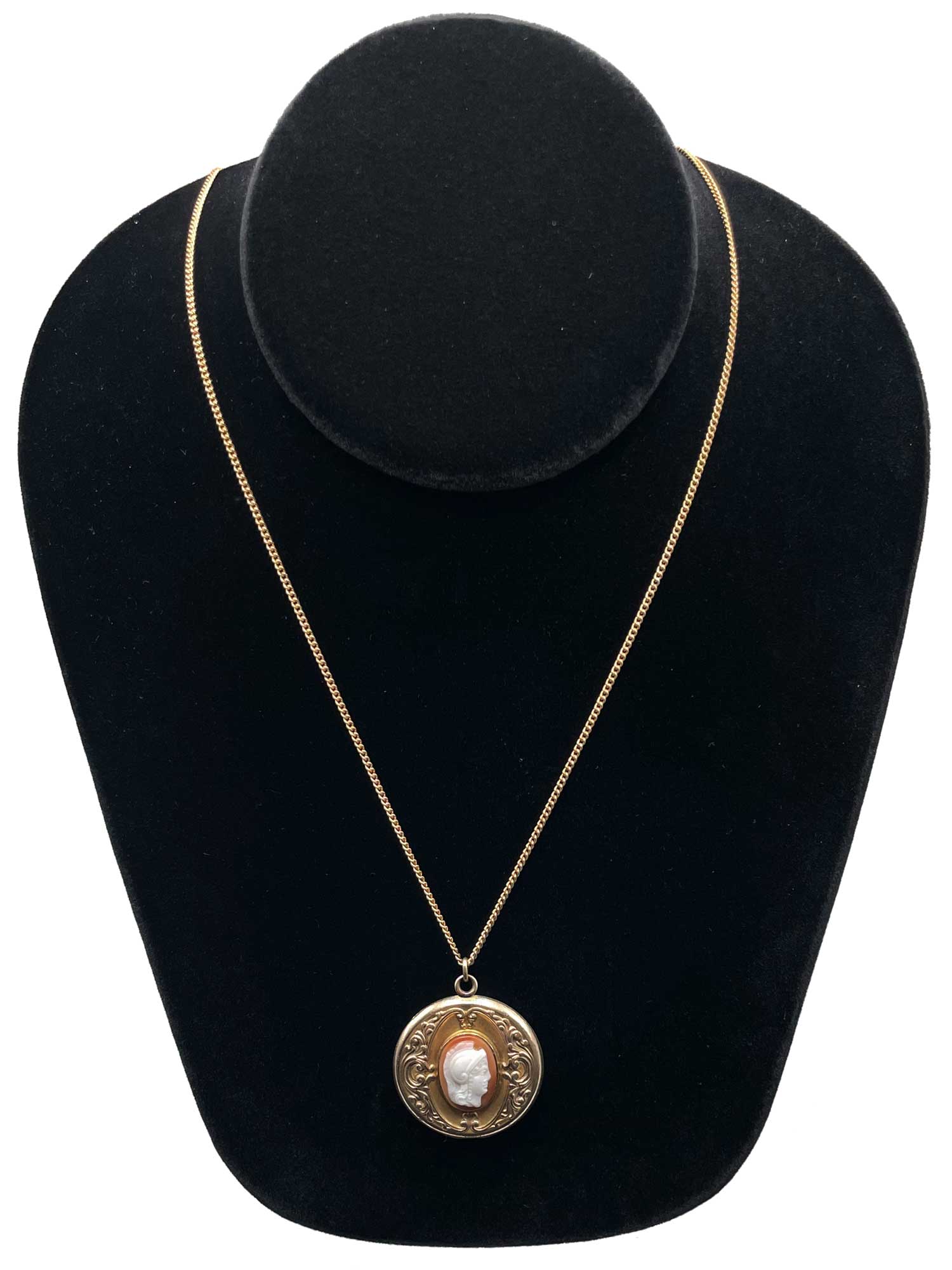 Antique Gold Filled Cameo Locket