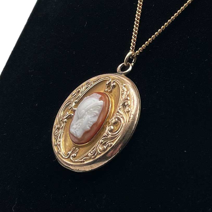 Antique Gold Filled Cameo Locket