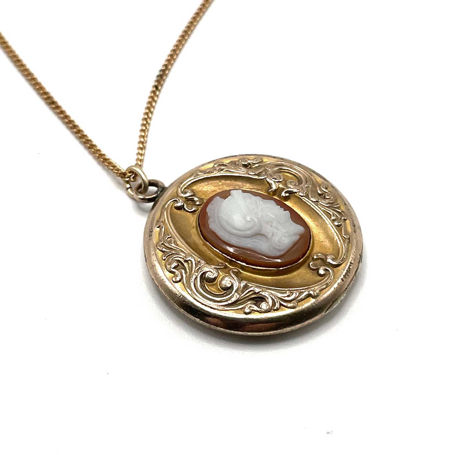 Antique Gold Filled Cameo Locket