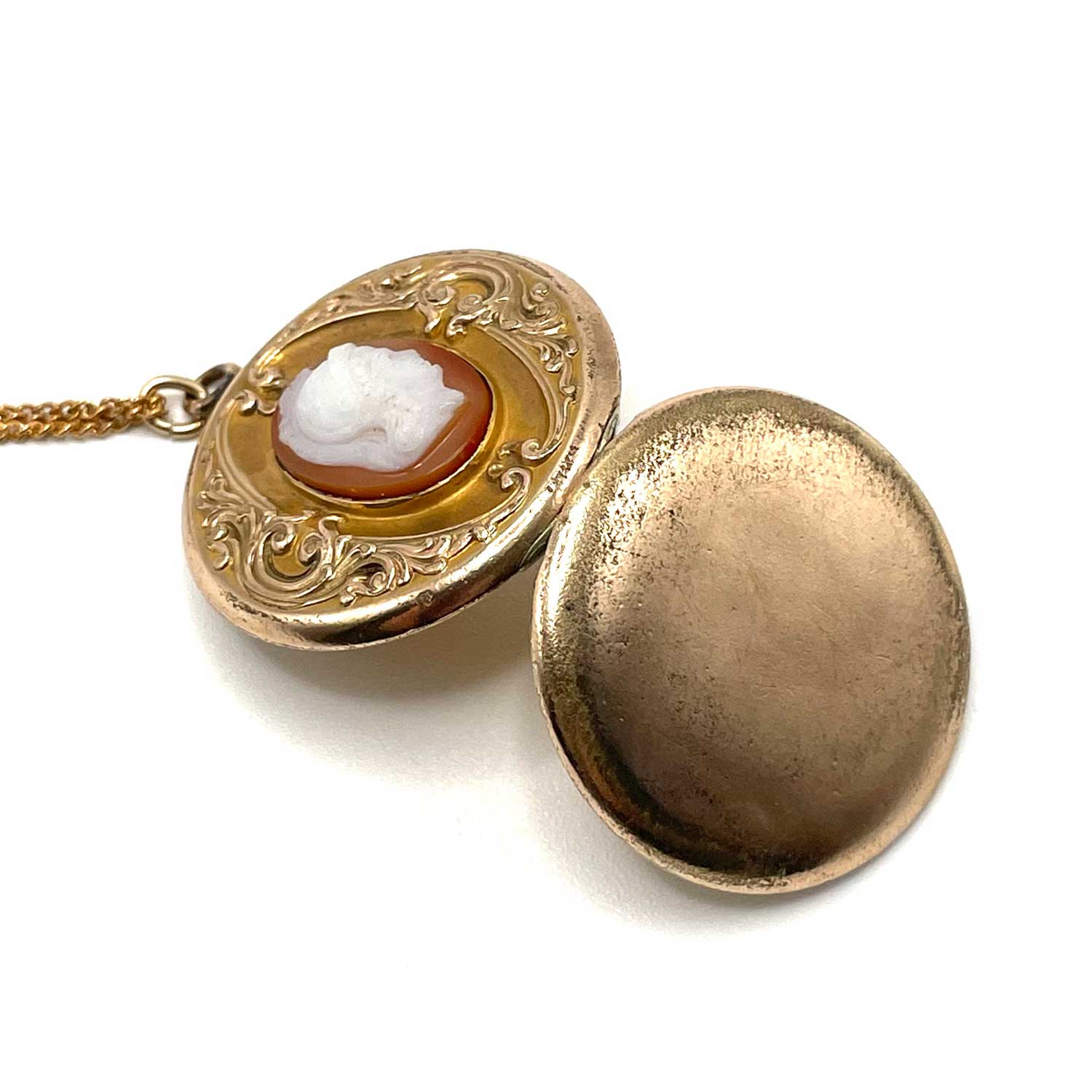 Antique Gold Filled Cameo Locket