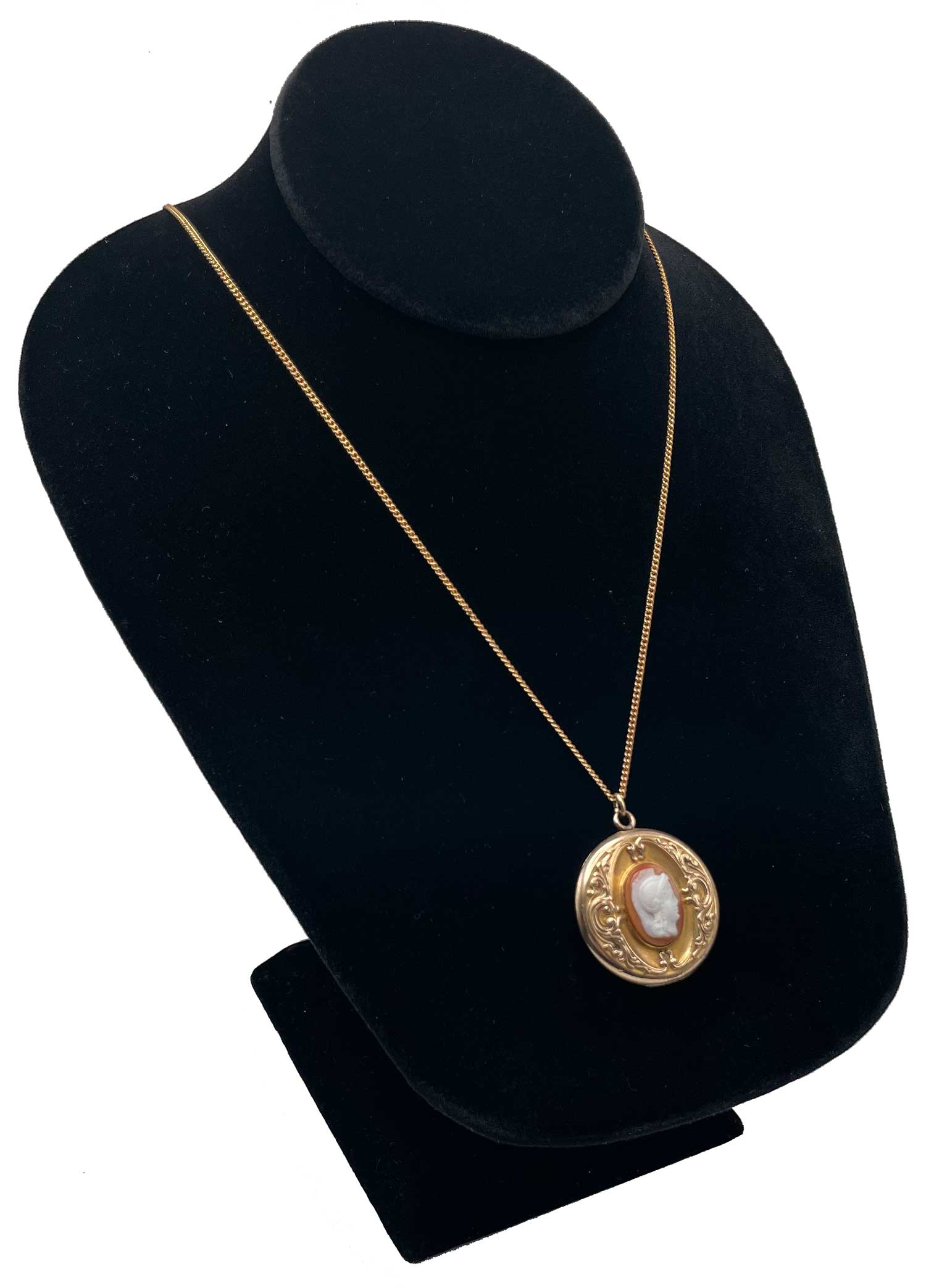 Antique Gold Filled Cameo Locket