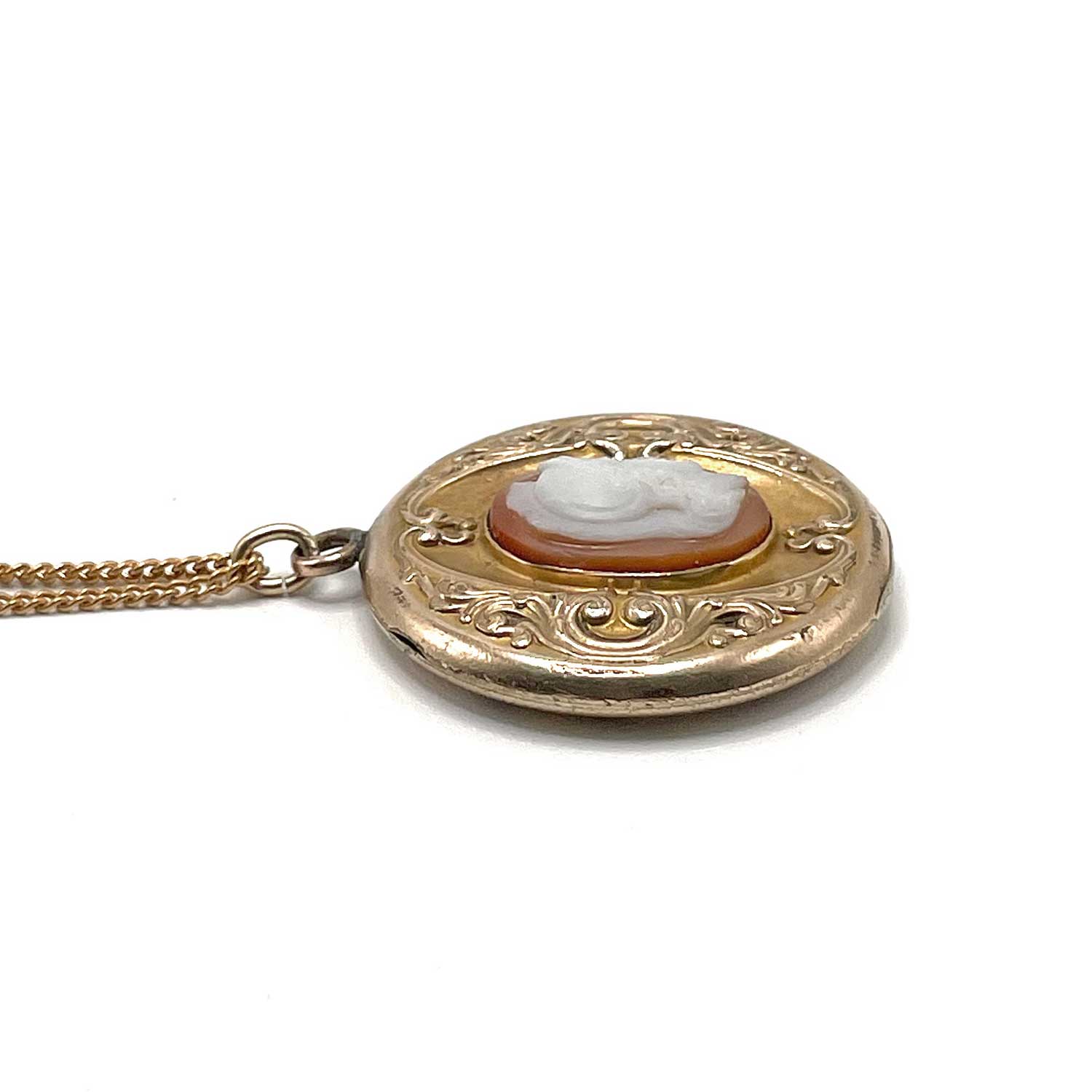 Antique Gold Filled Cameo Locket