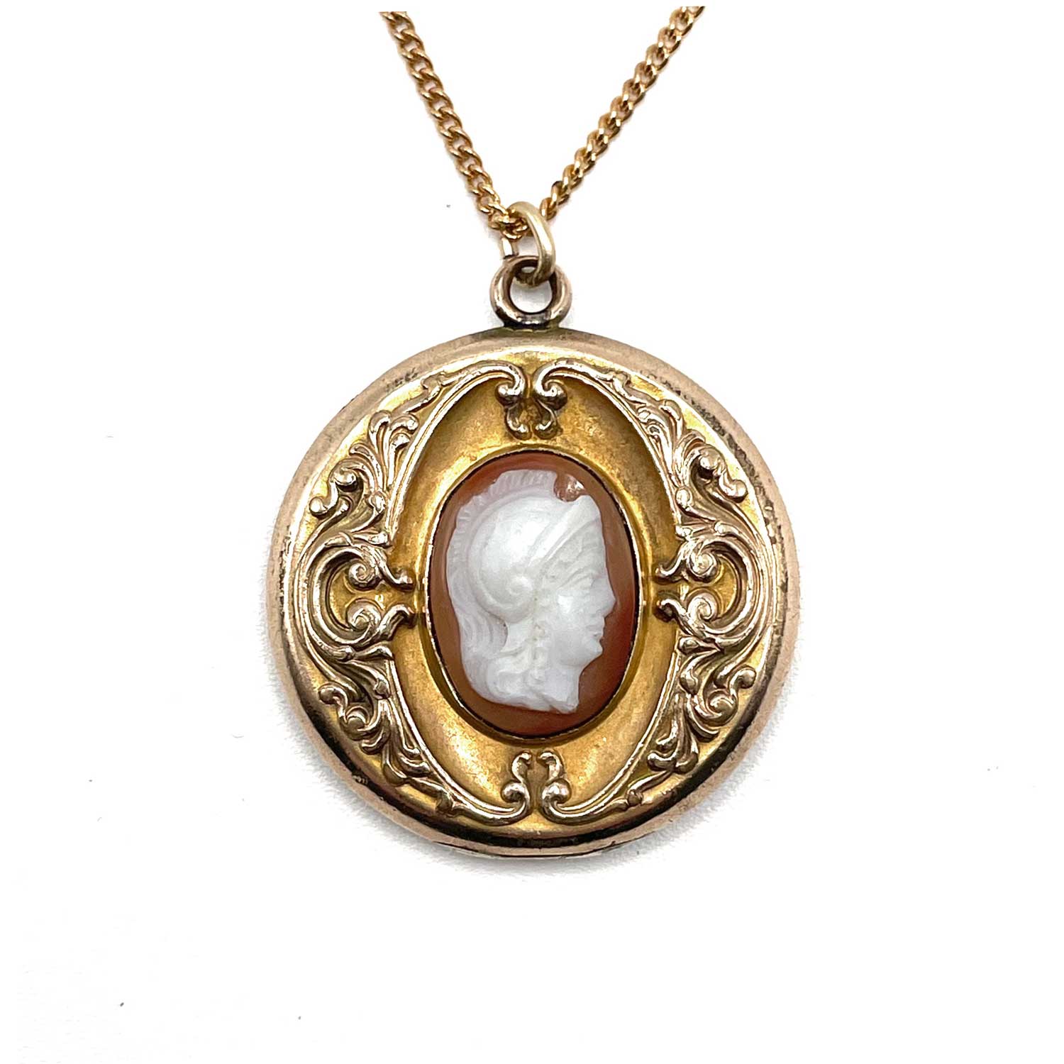 Antique Gold Filled Cameo Locket