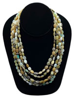 Multi strand natural stone necklace