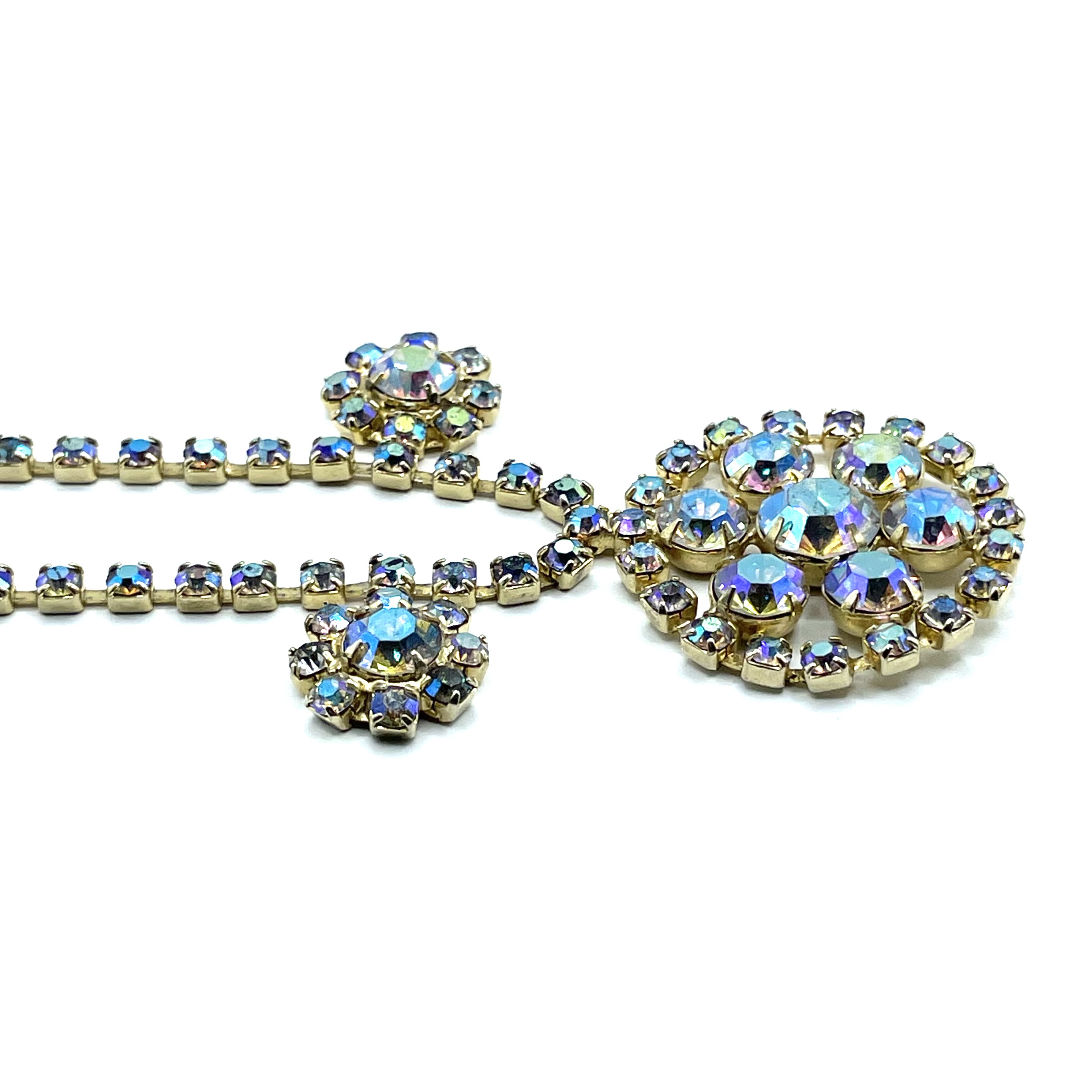 1950s Aurora Borealis rhinestone necklace