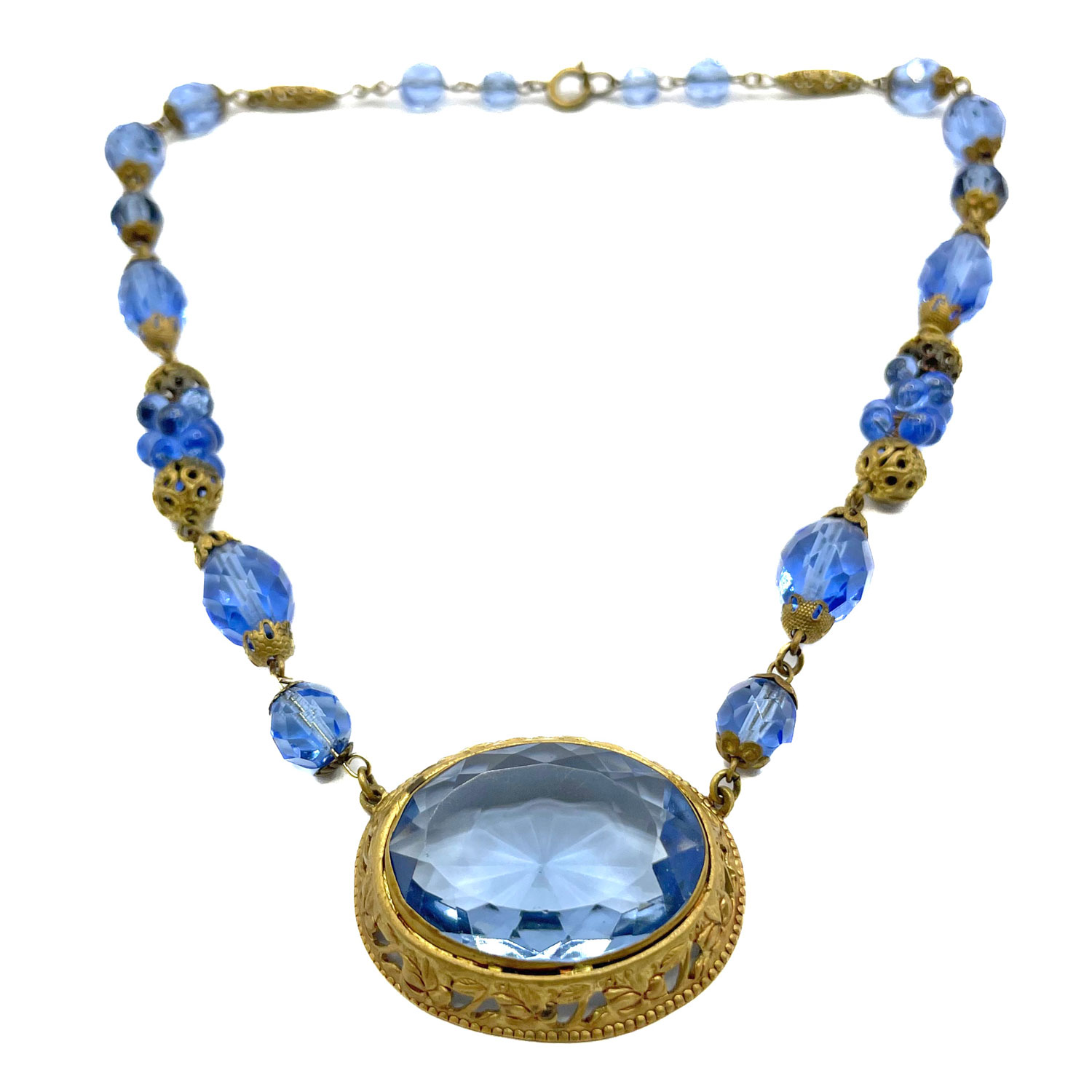 blue antique necklace