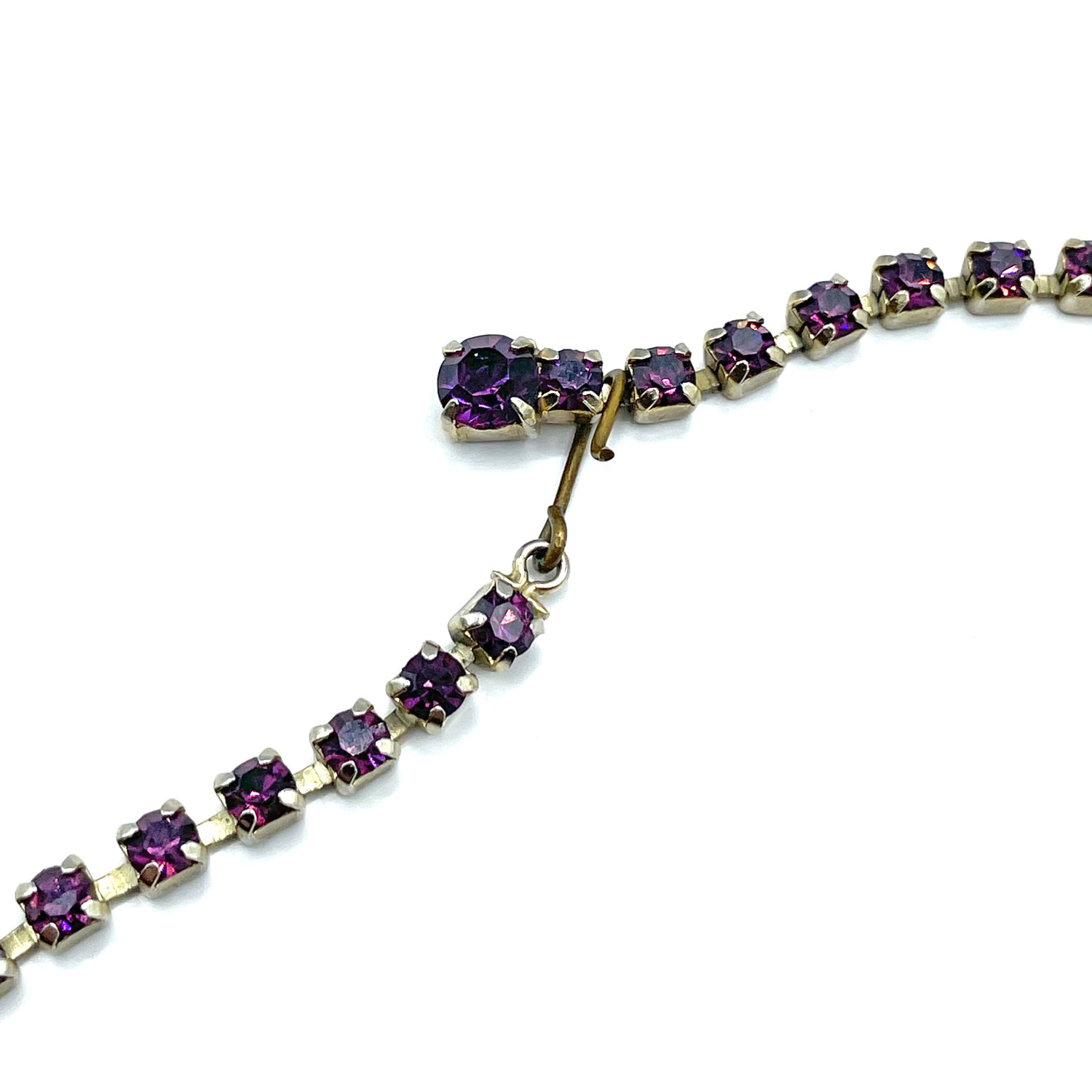 1950s purple rhinestone necklace