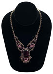 Purple rhinestone necklace