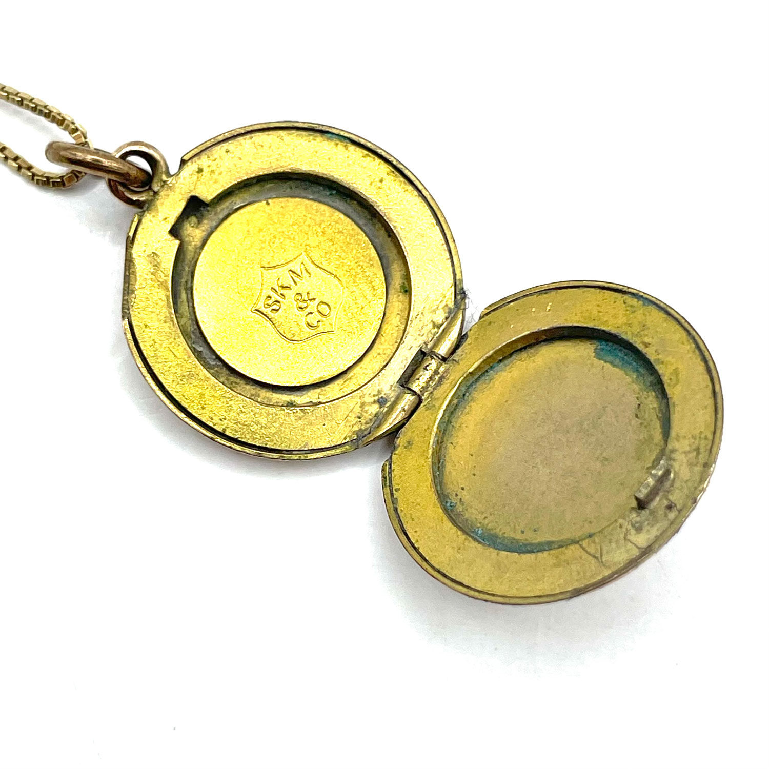 Antique locket pendant necklace