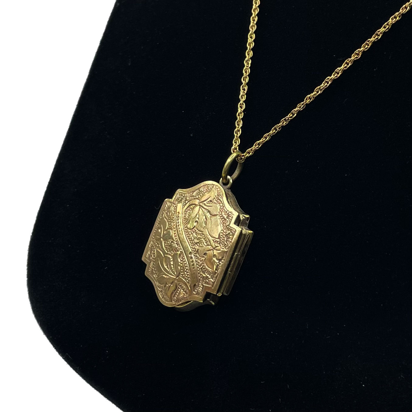 Antique locket pendant necklace